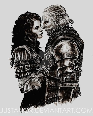 twh___yennefer_and_geralt_by_justanor-d8t998n